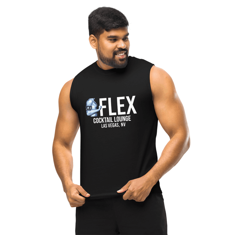 Flex Logo Muscle Shirt — Black