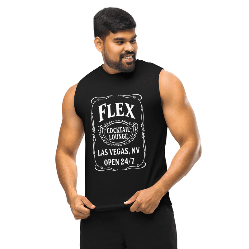 Flex Vintage Logo Muscle Shirt — Black