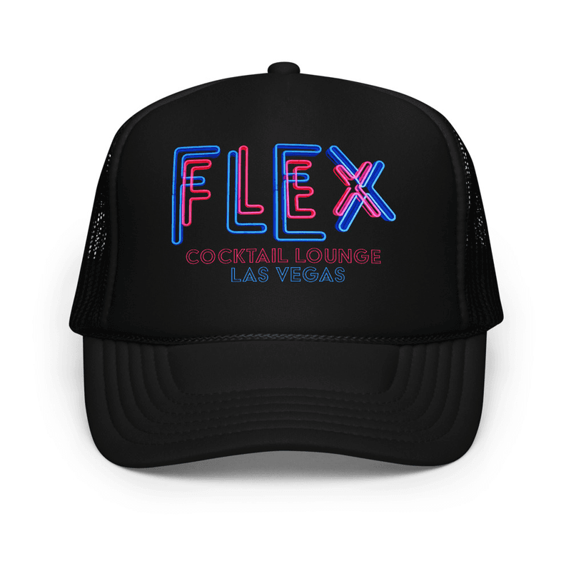 Flex Neon Sign Foam trucker hat — Black / One size